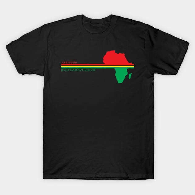 Juneteenth Africa Map Black History Juneteenth June 19 Vintage T-Shirt by Bobtees